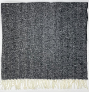 Graphite Italian Herringbone Throw Blanket